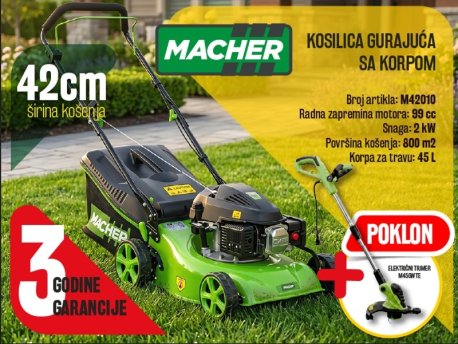 MACHER M42010 motorna kosilica 2,0 kW
