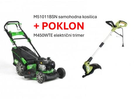 MACHER M51011BSN samohodna motorna kosilica 2,2 kW + poklon M450WTE električni trimer
