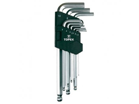 TOPEX Ključevi imbus set T 1,5-10mm kuglica 35D957