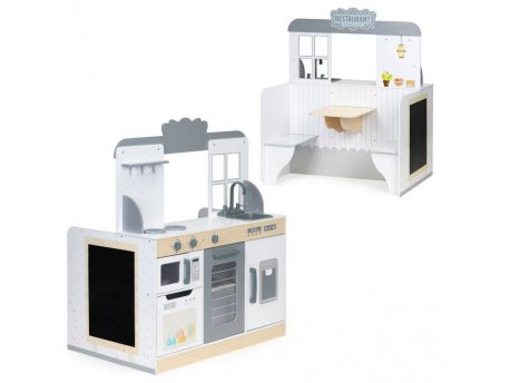 ECO TOYS VELIKA KUHINJA RESTORAN 2U1 table chairs