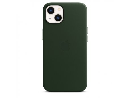 APPLE IPhone 13 Leather Case with MagSafe Sequoia Green  (mm173zm/a)
