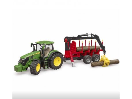 BRUDER John Deere Traktor sa prikolicom za drva
