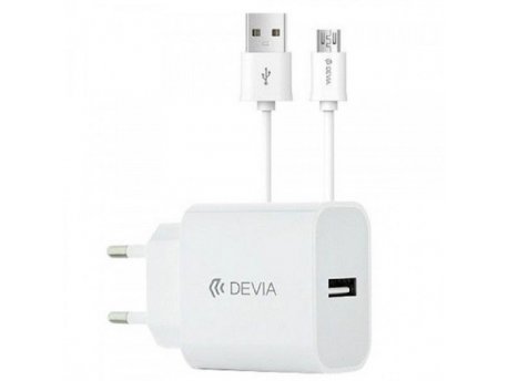 DEVIA Kućni punjač Smart high-speed micro 2.1A XT-117 bela