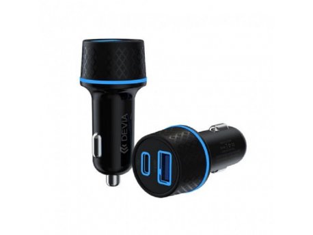 DEVIA Exatreme speed series PD + QC auto adapter 42.5W crna