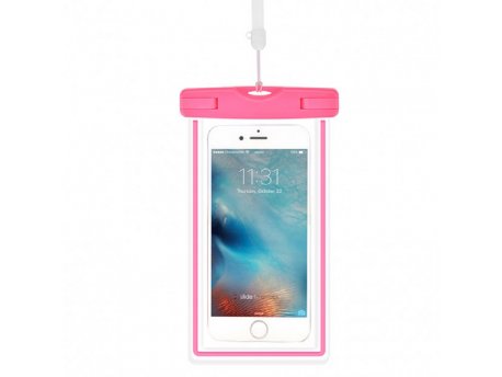 DEVIA Univerzalna waterproof case 5.5 inch roze