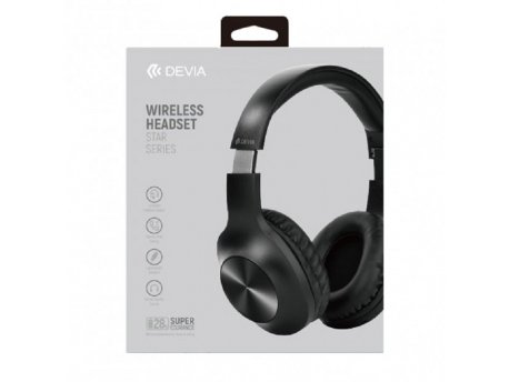 DEVIA Wireless star series slusalice crna