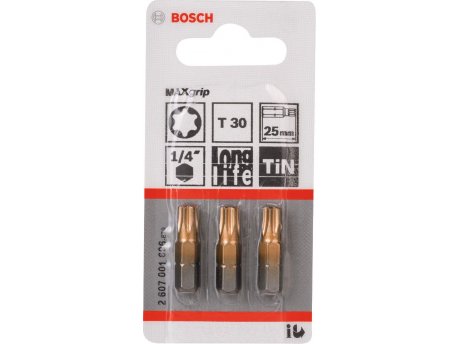 BOSCH Bit odvrtača Max Grip T30, 25 mm - 2607001696