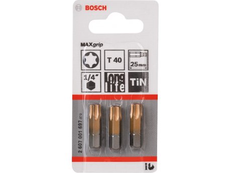 BOSCH Bit odvrtača Max Grip T40, 25 mm - 2607001697