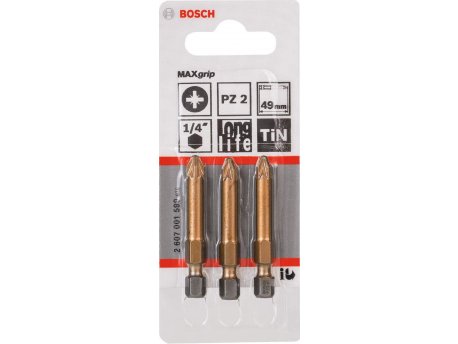BOSCH Bit odvrtača Max Grip PZ 2, 49 mm - 2607001599