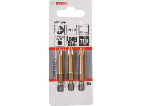 BOSCH Bit odvrtača Max Grip PH 2, 49 mm - 2607001552