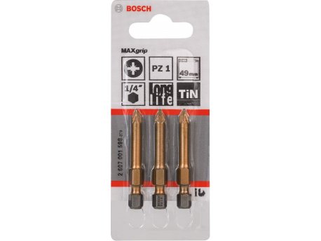 BOSCH Bit odvrtača Max Grip PZ 1, 49 mm - 2607001598
