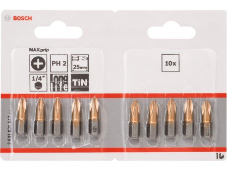 BOSCH Bit odvrtača Max Grip PH 2, 25 mm - 2607001547