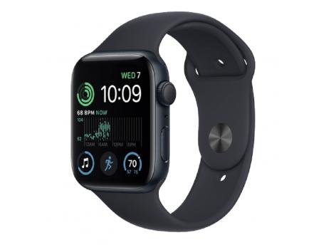 APPLE Watch SE2 GPS 44mm Midnight Aluminium Case with Midnight Sport Band - Regular (mnk03se/a)