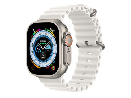 APPLE Watch Ultra Cellular, 49mm Titanium Case with White Ocean Band (mnhf3se/a)