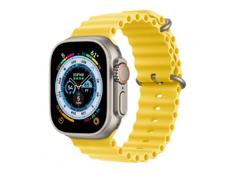 APPLE Watch Ultra Cellular, 49mm Titanium Case with Yellow Ocean Band (mnhg3se/a)