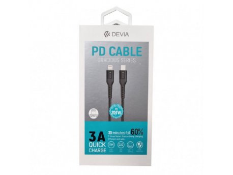 DEVIA Kabl Gracious series PD LIghtning 1.5m 3a crna