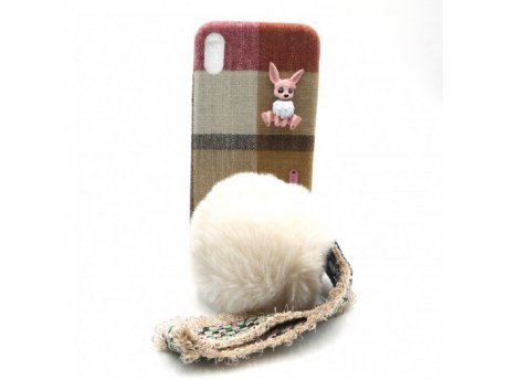 RABBIT PUFF Futrola silikonska za Iphone XR crvena