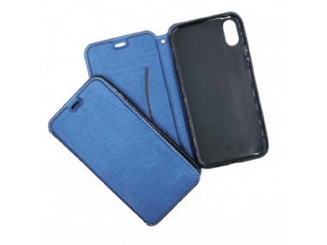 Leather Futrola na preklop Shine za Iphone X/XS plava