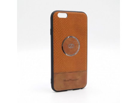 Leather Futrola silikonska Music za Iphone X svetlo braon