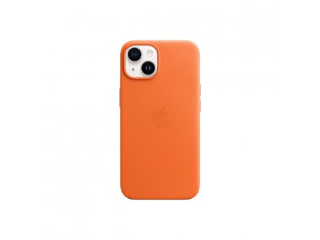 APPLE IPhone 14 Leather Case with MagSafe - Orange (mpp83zm/a)