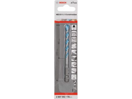 BOSCH Višenamenska burgija HEX-9 Multi Construction 7 x 50 x 100 mm pakovanje od 1 komada - 2607002778