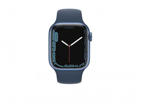 APPLE Watch S7 GPS, 41mm Blue Aluminium Case with Abyss Blue Sport Band - Regular( mkn13se/a )