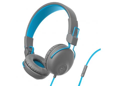 JLAB Studio Wired On Ear Headphones Grey/Blue (IEUHASTUDIORGRYBLU)