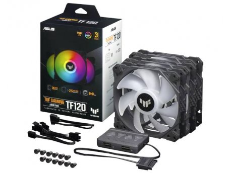 ASUS TUF GAMING TF120 ARGB Black 3IN1 set ventilatora sa kontrolerom