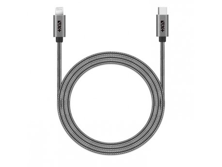 NEXT ONE USB-C to Lightning Metallic Cable 1.2m Space Gray  (LGHT-USBC-MET-SG)