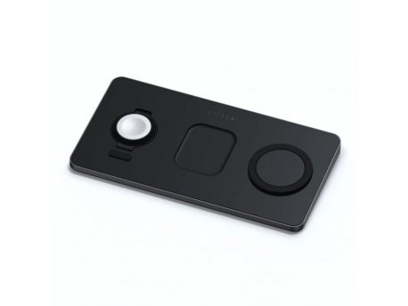 SATECHI Trio Wireless Charging Pad (Apple Watch, Airpods, iPhone) - Black (ST-X3TWCPM)