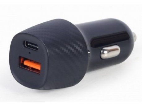 GEMBIRD TA-U2QC3-CAR-02 QC3.0 brzi auto punjač 12V/1.5A, 9V/2A, 5V/3A, Type-C 12V/1.5A, 9V/2A, 5V/3A