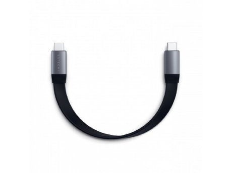 SATECHI USB-C to USB-C Gen 2 Flat Cable (0.24m) - Space Grey (ST-TCCFC)