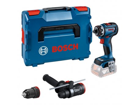 BOSCH GSR 18V-90 FC akumulatorska bušilica/odvrtač Solo; bez baterije i punjača + 2 FC nastavka u L-Boxx koferu (06019K6204)