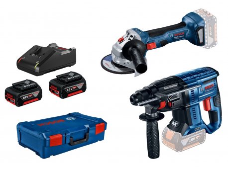 BOSCH Akumulatorski set alata GWS 180-LI + GBH 180-LI; 18V; 2x4,0 Ah u koferu (0615990N05)