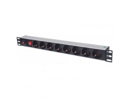 INTELLINET PDU letva 19 1U Rackmount 8-Output 2m Black