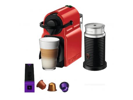NESPRESSO Aparat za espresso kafu i za pravljenje pene od mleka Inissia Red i Aeroccino 3, A3NC40EURE-TX