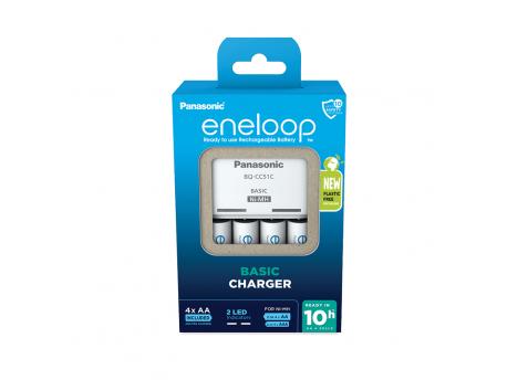 PANASONIC Eneloop AA K-KJ51MCD40E 23007 - Punjač za baterije sa 4 punjive baterije