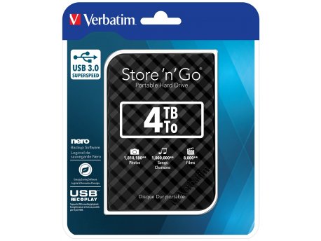 VERBATIM Eksterni hard disk 4TB Verbatim 53223 Black
