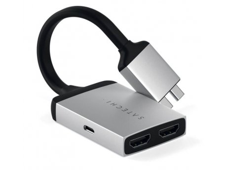 SATECHI Type-C Dual HDMI Adapter - Silver