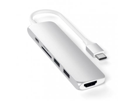 SATECHI Type-C Slim Multimedia Adapter V2 - Silver