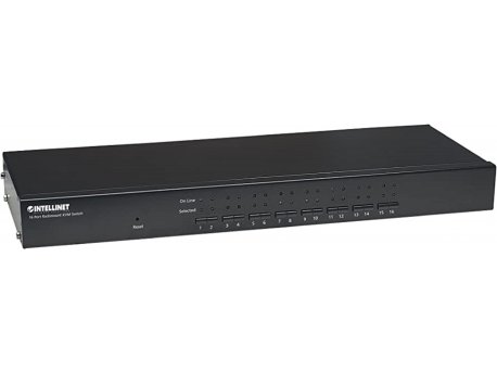 INTELLINET Switch 16-Port Rackmount KVM USB + PS/2
