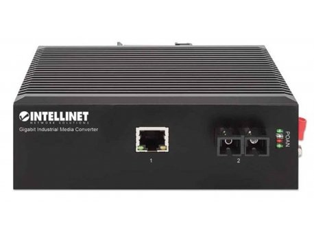 INTELLINET Gigabit Industrial Media Converter, SM, 20km, SC