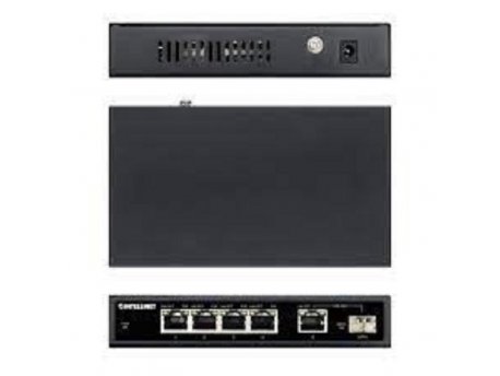 INTELLINET Switch 5port GB PoE with SFP port,90 W