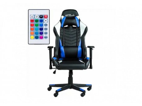 BYTEZONE Gaming stolica WINNER crno/plava LED