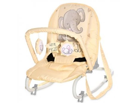 LORELLI BERTONI Ležaljka Za Bebe Eliza - Yellow Cute Elephant (2023)