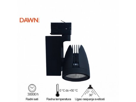 DAWN LED reflektor šinski  337201-3 40W 4000K CrniI(trofazni)