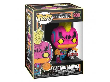 FUNKO Pop! Marvel: Captain Marvel - Captain Marvel Blacklight (Excl.) figura