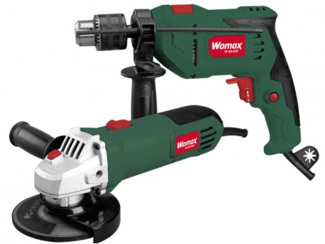 WOMAX Set alata bušilica W-SB 500+ brusilica W-WS 500