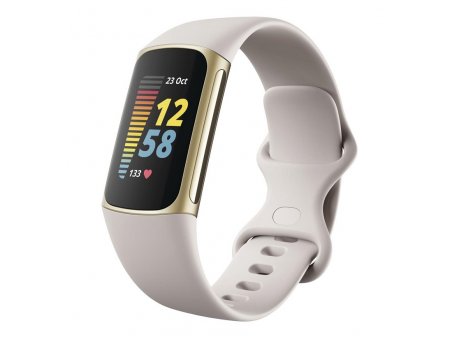 FitBit Charge 5 Lunar White Soft Gold Stainless Steel (FB421GLWT)