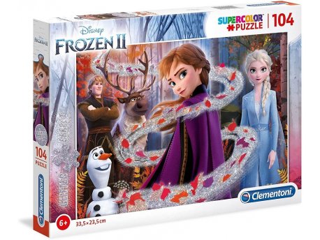 CLEMENTONI Puzzle 104 glitter 1 frozen 2
